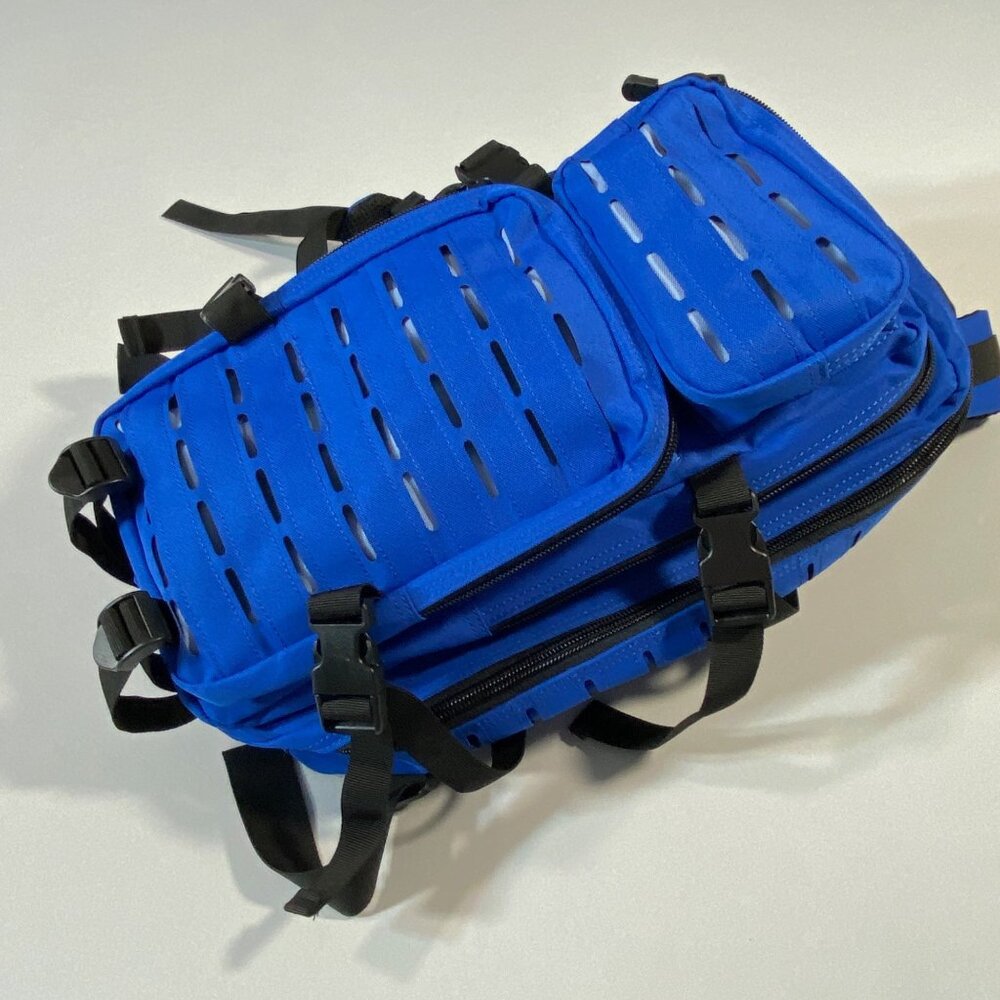 25L Blue Tactical Backpack With Adjustable Straps & Multiple Compartments - Picture 5 of 9